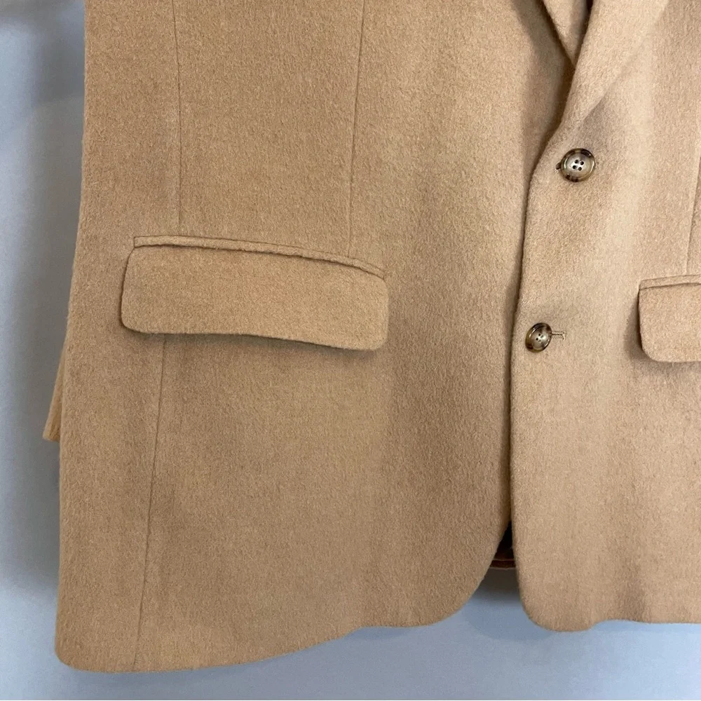 Vintage Camel Hair Blazer Men's Retro Suit Jacket Academic Professor Work Office